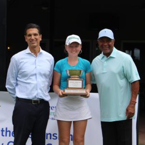 Isabella Buckley with Ozzie Smith and Nick Ragone of Ascension Health 2