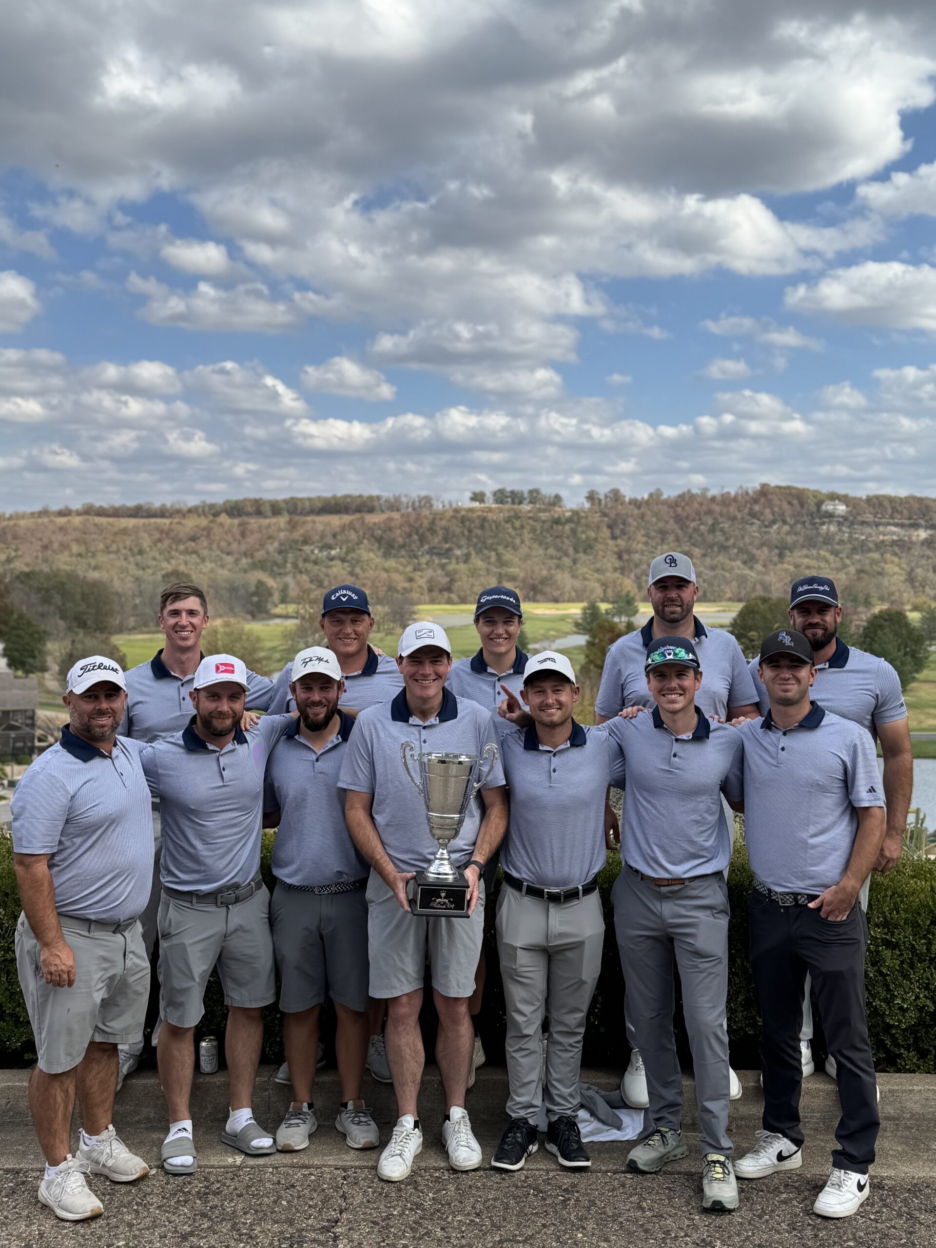 Gateway PGA Assistant Professionals who competed at the 2024 Philbrick cup posing with the trohpy